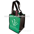 Unique Luxury custom gift packing bag,non woven wine bag,reinforced long handles wine bottle bag